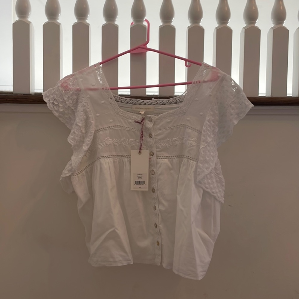LoveShackFancy deona top size M. NWT